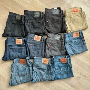 Lot of Levi's Men's Jeans Assorted Colors